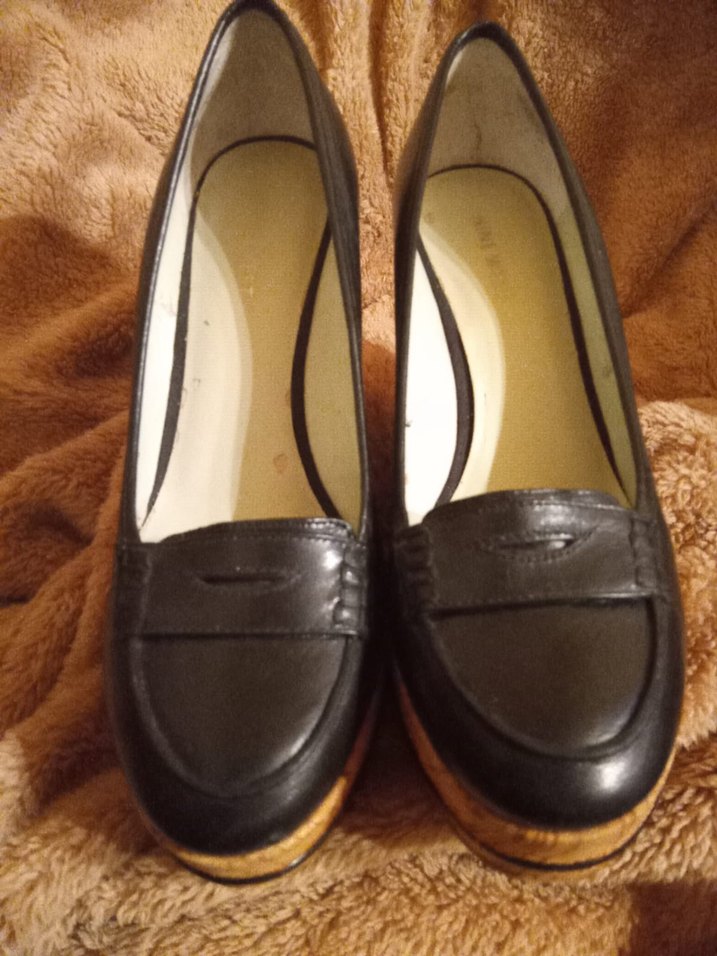 Nine West Siyah Deri Mantar Dolgu Topuklu Kadın Ayakkabı 7.5 M - Görsel 4