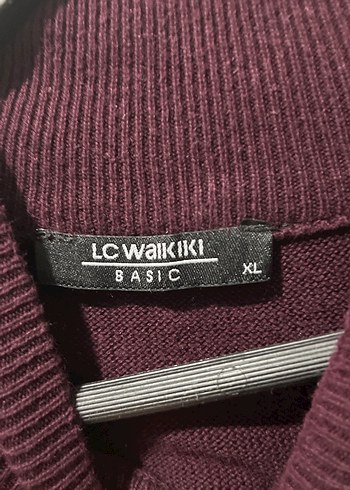 Bordo Yüksek Yaka erkek  Kazak - Görsel 2