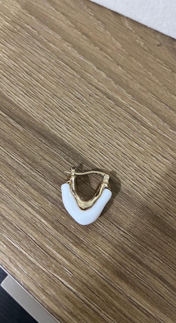 Beyaz Mini Boncuklu Kadın Küpeler - Görsel 2