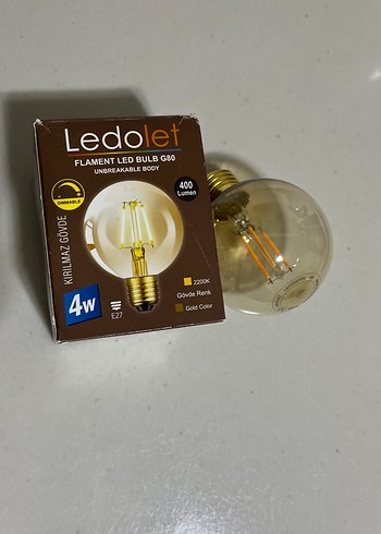 Ledolet 4W E27 LED Ampul 2200K - Görsel 3