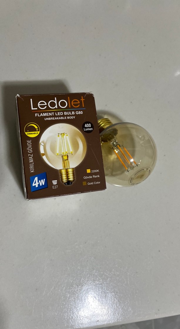 Ledolet 4W E27 LED Ampul 2200K - Görsel 3