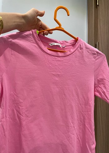 Pembe Kadın Basic Tişört - Görsel 4