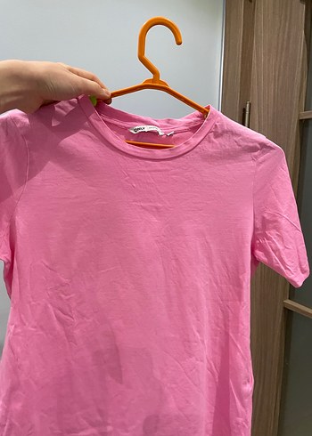 Pembe Kadın Basic Tişört - Görsel 3