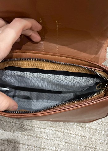 Kahverengi Tokalı Kot Kadın Çanta - Görsel 2