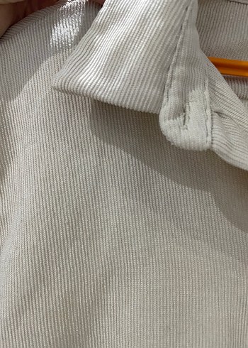 Bej Düğmeli Keten Gömlek - Görsel 3