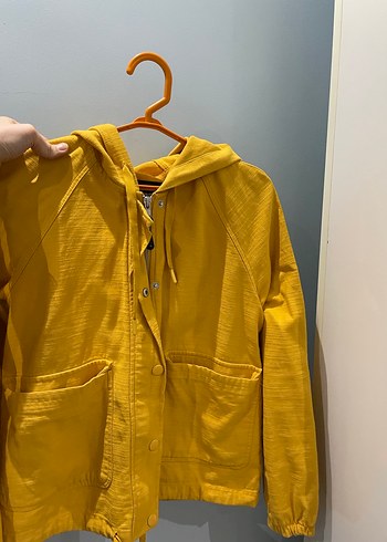 Sarı Fermuarlı Kadın Ceket - Görsel 6