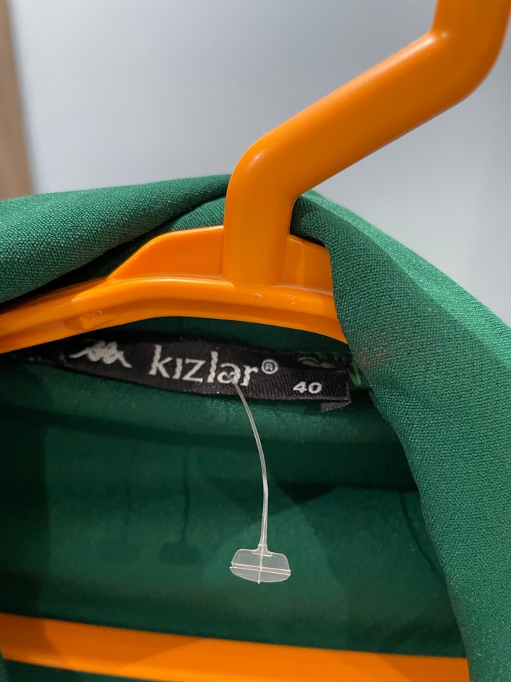 Kadın Yeşil Midi Drapeli Blazer Ceket - Görsel 2