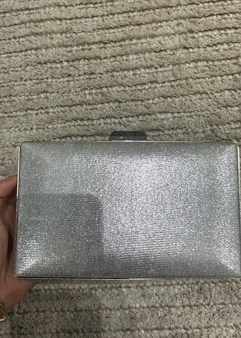 Gri Taşlı Kadın Portföy Çanta abiye çanta - Görsel 2