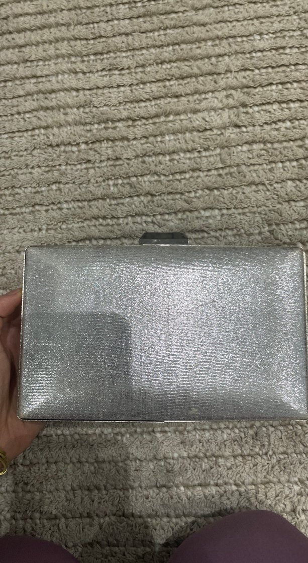 Gri Taşlı Kadın Portföy Çanta abiye çanta - Görsel 2