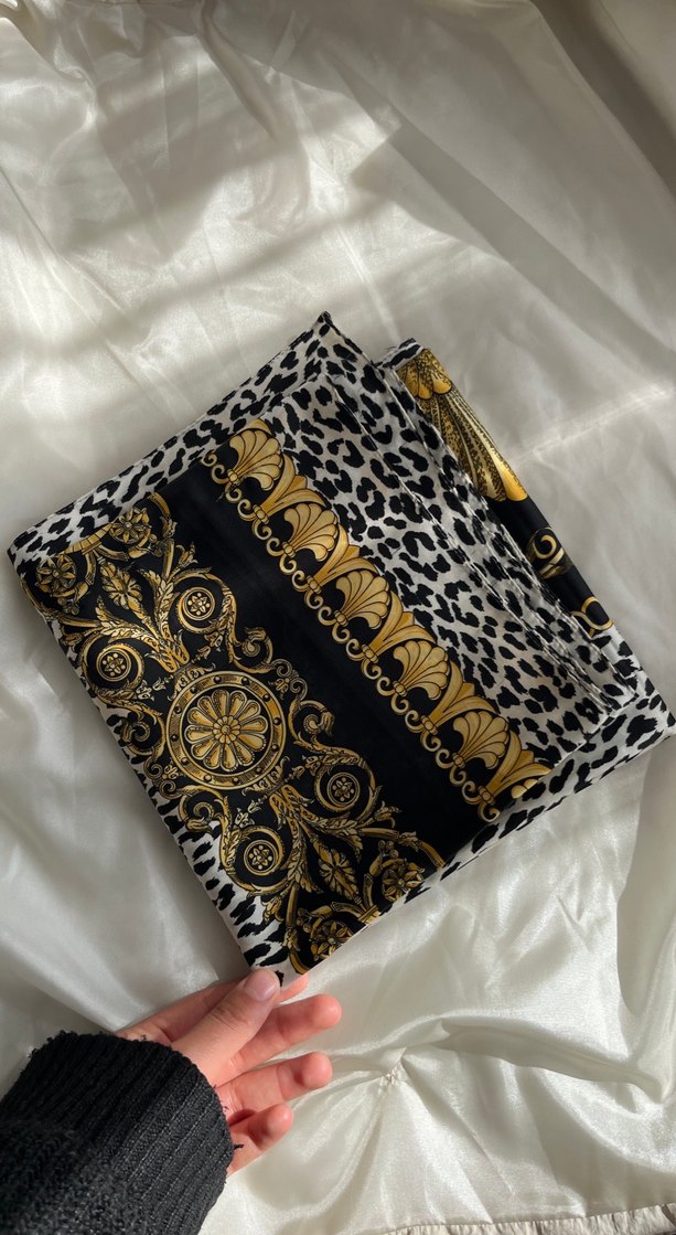 Zincir Detaylı Kadın Bohem Desenli eşarp - Görsel 3