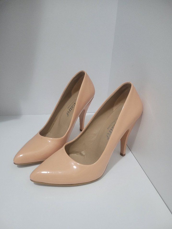 Bej Minimalist Stiletto Topuklu Kadın Ayakkabı - Görsel 2