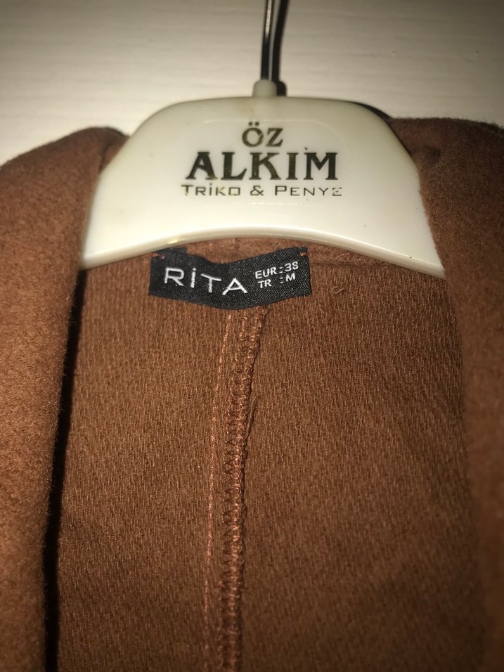 Kahverengi Süet Kadın Uzun Trençkot - Görsel 2