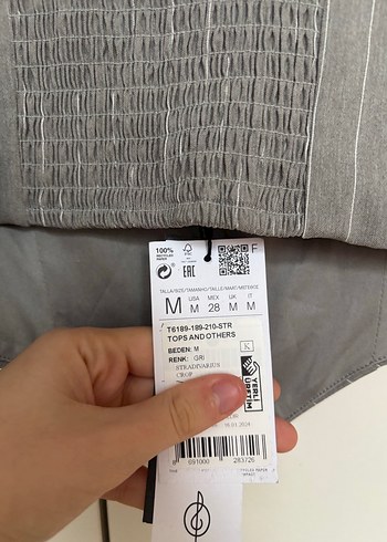 Gri kadın askılı crop - Görsel 2