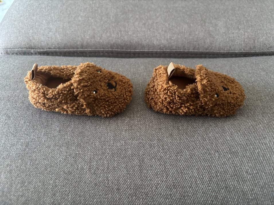 H&M Kahverengi Bebek Peluş Terlik Ev Ayakkabısı Panduf - Görsel 4