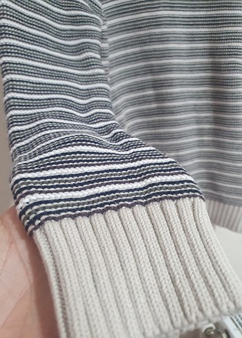 Loft Erkek Gri Çizgili Kazak XL - Görsel 4