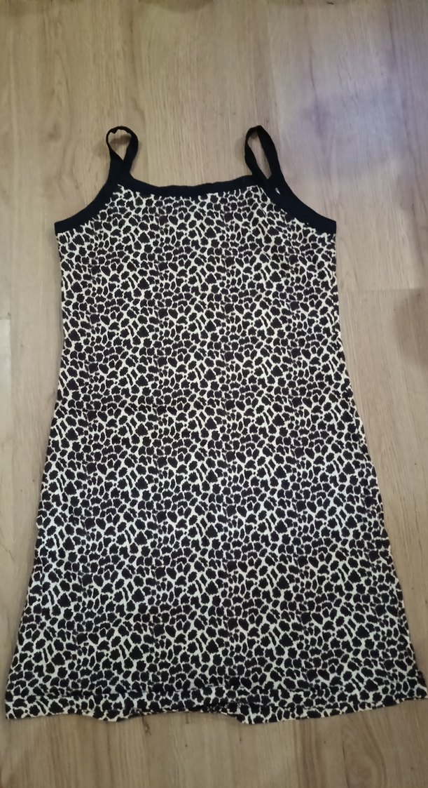 bayan leopar Desenli askılı Kolsuz Elbise - Görsel 5