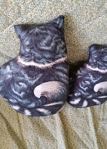 kedi figürlü yastık - Görsel 5