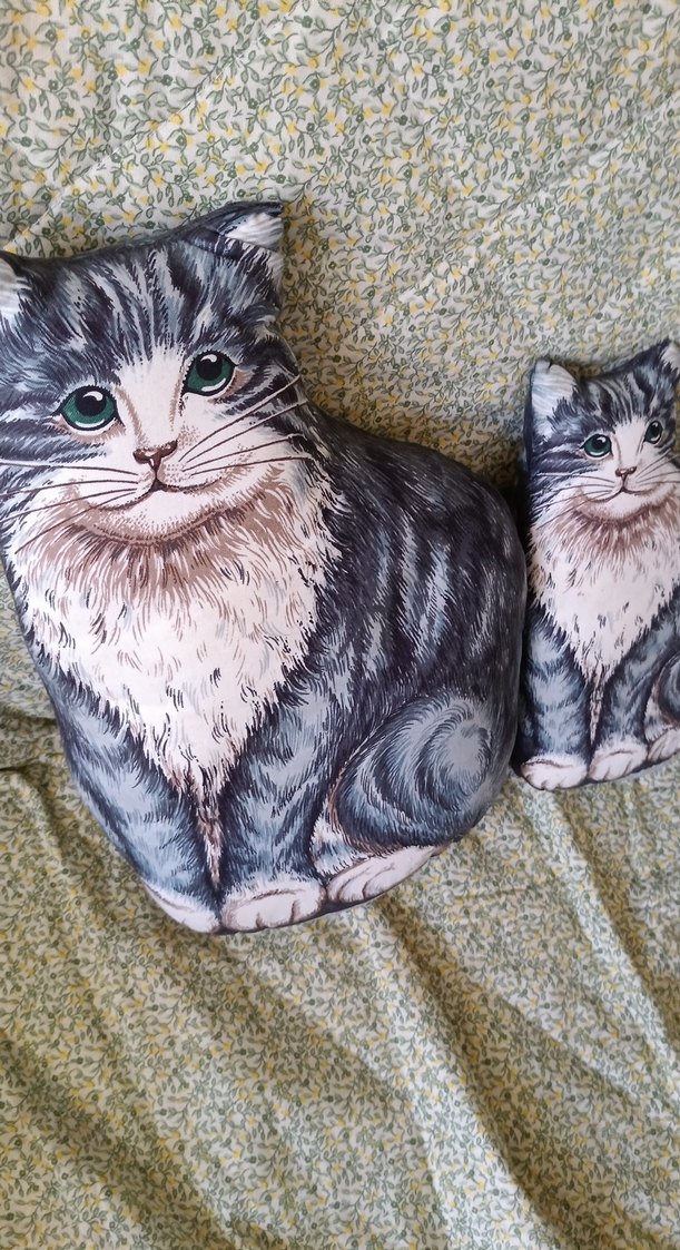 kedi figürlü yastık - Görsel 2