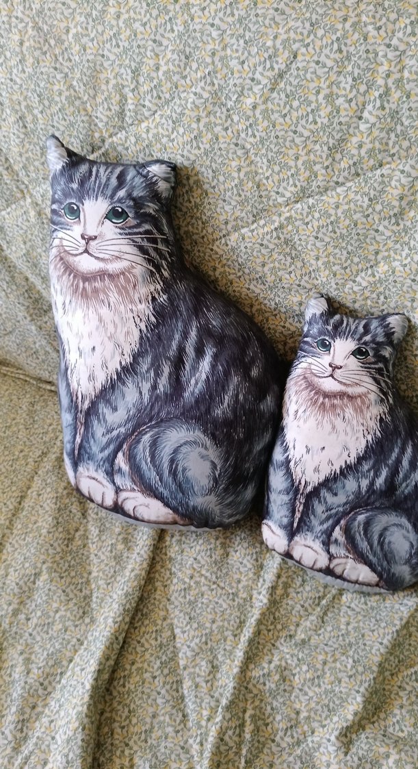 kedi figürlü yastık - Görsel 3