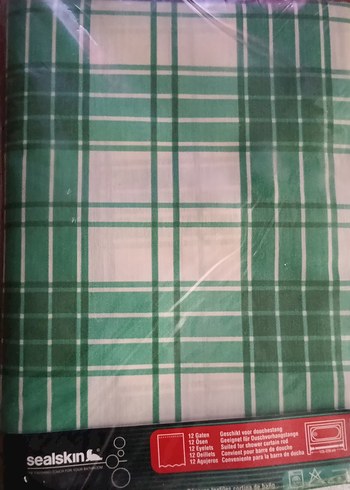 Sealskin Mavi Ekose Duş Perdesi 180x200 cm - Görsel 2