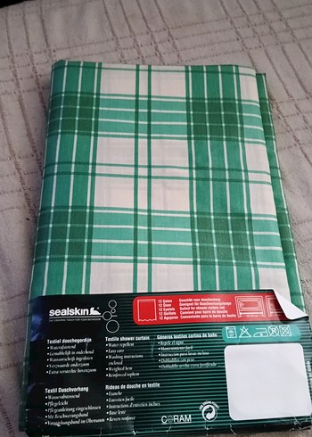 Sealskin Mavi Ekose Duş Perdesi 180x200 cm - Görsel 3