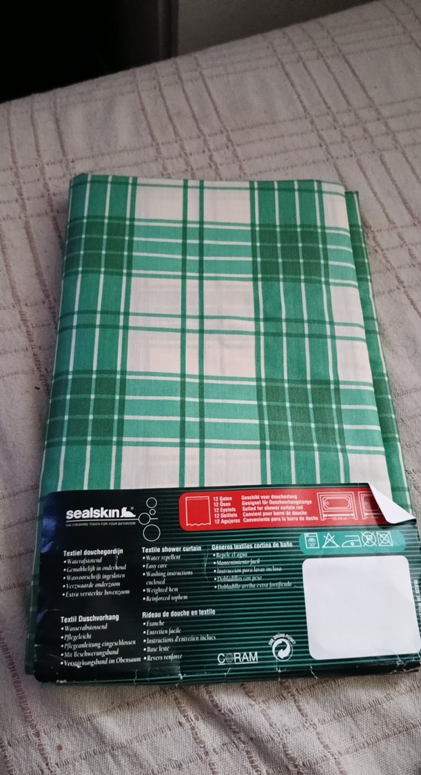 Sealskin Mavi Ekose Duş Perdesi 180x200 cm - Görsel 3