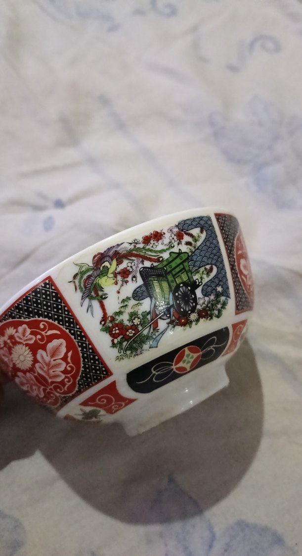 Desenli Beyaz Kase(japon)12 cm - Görsel 3