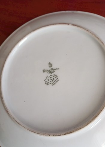 Güral porselen Çiçek ve Kuş Desenli Turkuaz Tabak Seti - Görsel 6