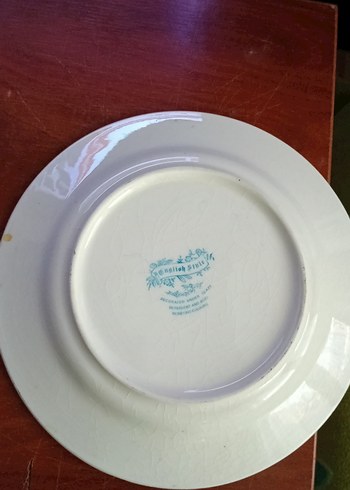 English style Koyu Mavi Dekorlu porselen Tabak - Görsel 4