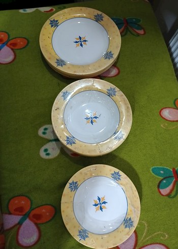 arcopal Fransız Açık Sarı Yemek Tabağı Seti jelatinli sıfır - Görsel 9