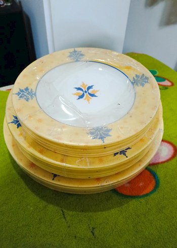 arcopal Fransız Açık Sarı Yemek Tabağı Seti jelatinli sıfır - Görsel 2