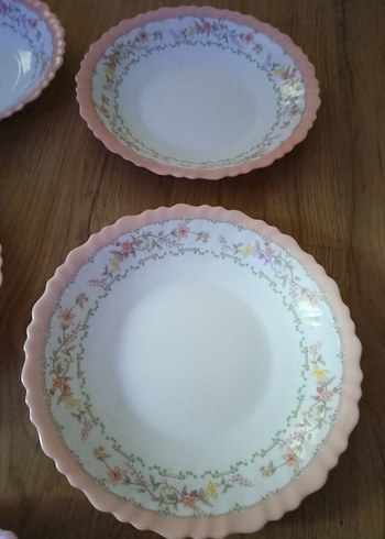 arcopal Fransız Pembe Pastel Kenarlı 5 Parça Tabak Seti - Görsel 3