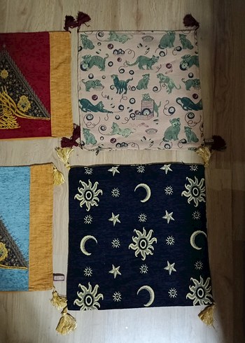 Nakışlı Çok Renkli Kırlent Kılıfları - Görsel 2