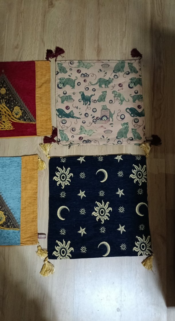 Nakışlı Çok Renkli Kırlent Kılıfları - Görsel 2