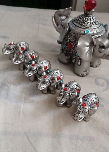 Gri Fil Temalı Figür Seti - Görsel 3