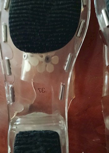 şeffaf Beyaz Çiçek Desenli bayan Sandalet - Görsel 6