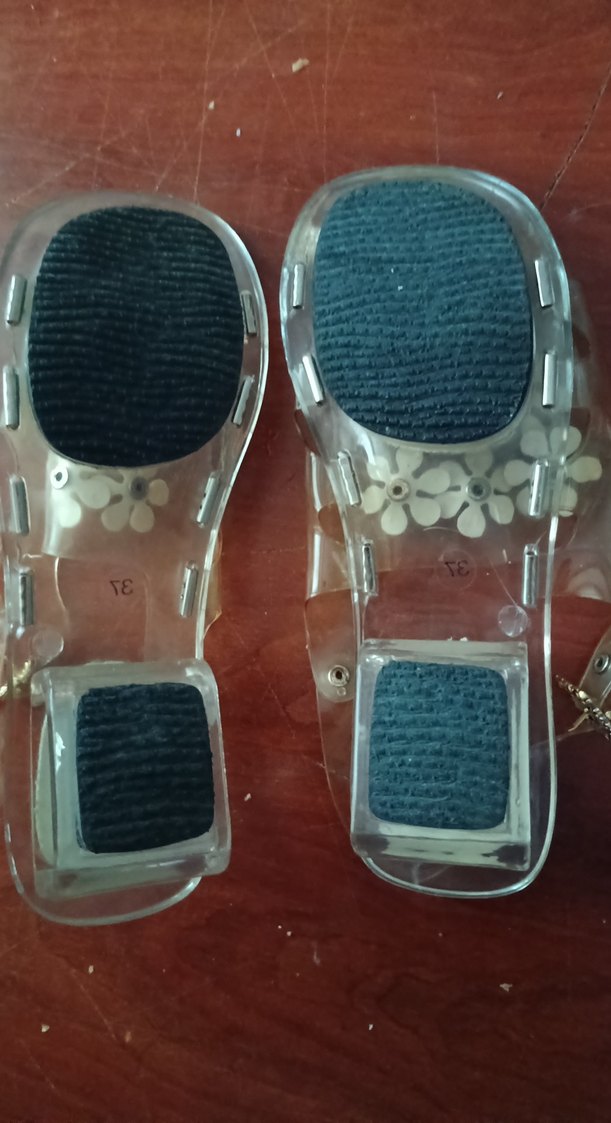 şeffaf Beyaz Çiçek Desenli bayan Sandalet - Görsel 5