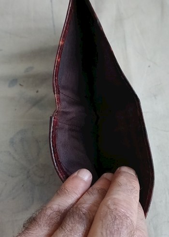 Bordo Vintage Desenli Erkek Cüzdan - Görsel 4