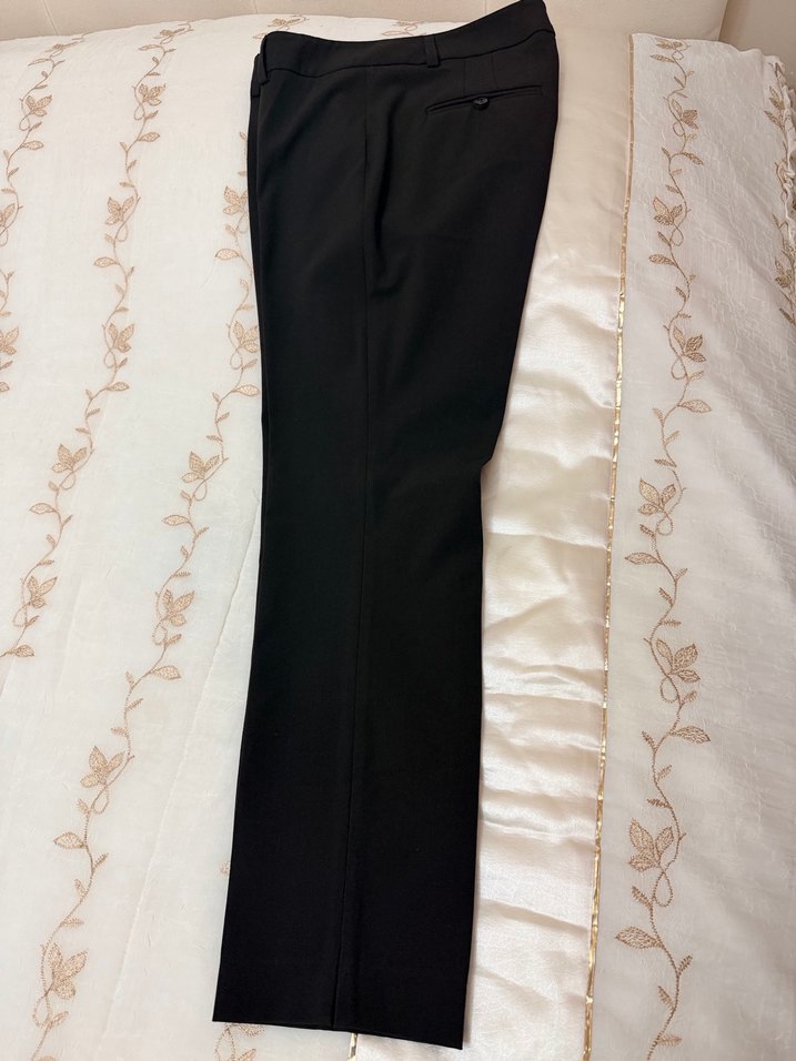 Düğmeli Kahverengi Kadın Kumaş Pantolon - Görsel 3