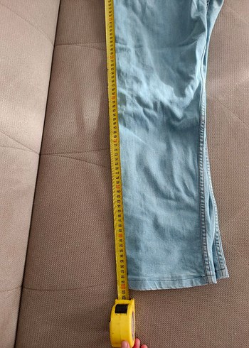 Mavi Rahat Kesim Kot Pantolon - Görsel 3