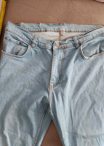 Mavi Rahat Kesim Kot Pantolon - Görsel 6