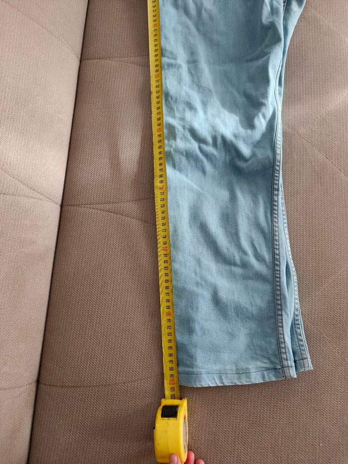 Mavi Rahat Kesim Kot Pantolon - Görsel 3