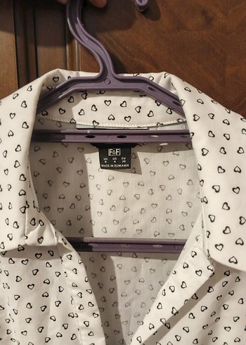 Vintage Desenli Kısa Kollu V Yaka Gömlek - Görsel 5