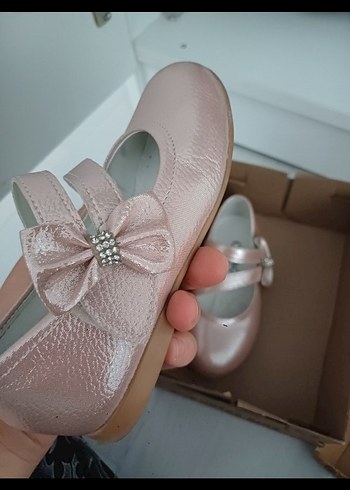 Kız Çocuk Pembe Tokalı Babet - Görsel 3