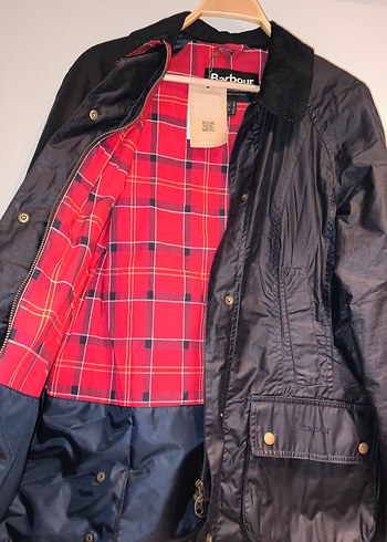 Barbour Dugmeli Koyu Lacivert Kadin Mont