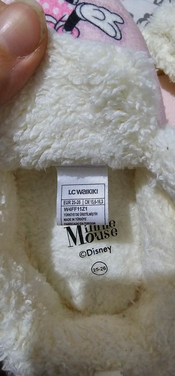 Kız Çocuk Pembe Minnie Mouse Sıcacık Terlik - Görsel 5