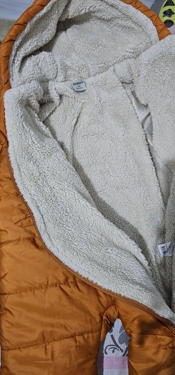 Hardal/Turuncu Renk Fermuarlı Bebek Tulum - Görsel 2