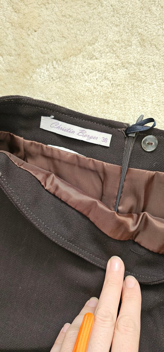 Kahverengi Midi Kalem Etek - Görsel 2