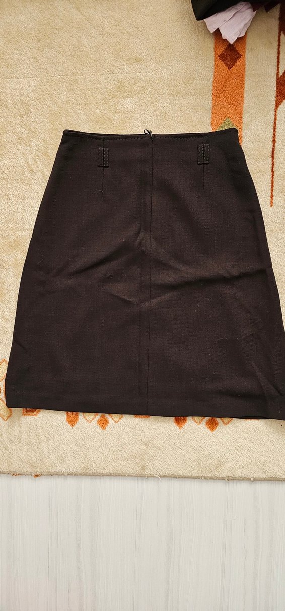 Kahverengi Midi Kalem Etek - Görsel 3