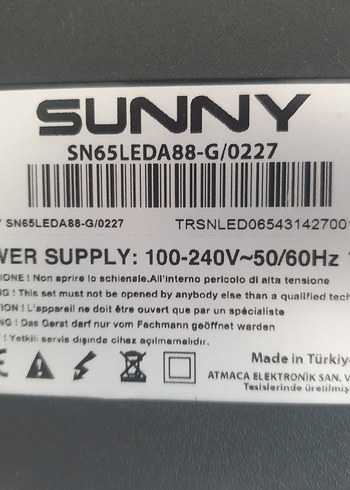 Sunny Tv 145cm 85Cm - Görsel 3